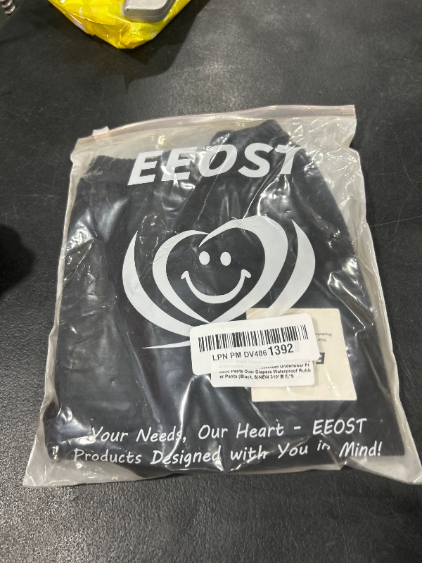 Photo 1 of EEOST Adult Diaper Cover for Incontinence Noiseless Leak-Protection Underwear Plastic Pants Over Diapers Waterproof Rubber Pants (Black, S)
