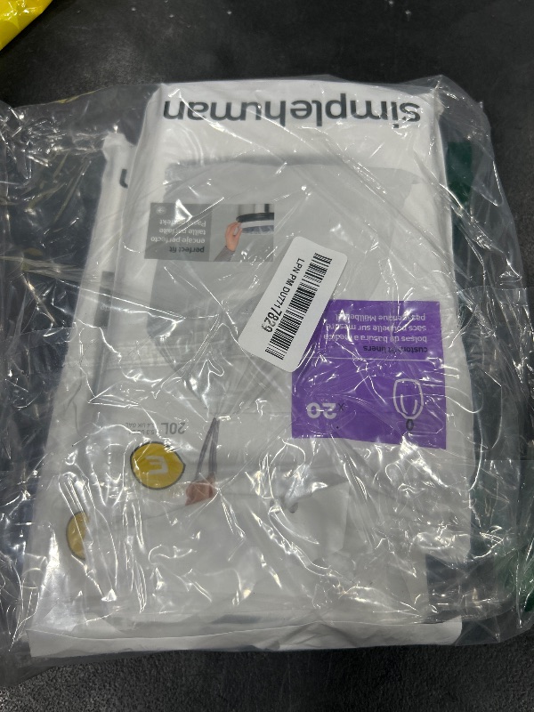 Photo 1 of simplehuman Code B 90 Count, Genuine Custom Fit Liners, Drawstring Trash Bags in Dispenser Packs, 6 Liter / 1.6 Gallon, White