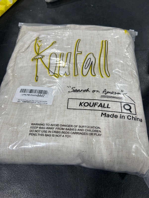 Photo 1 of KOUFALL 60 Inch Wide Sheer Curtains 84 Inches Long for Living Room,Linen Pleated Back Tab Curtains 84 Inch Length 2 Panels Set