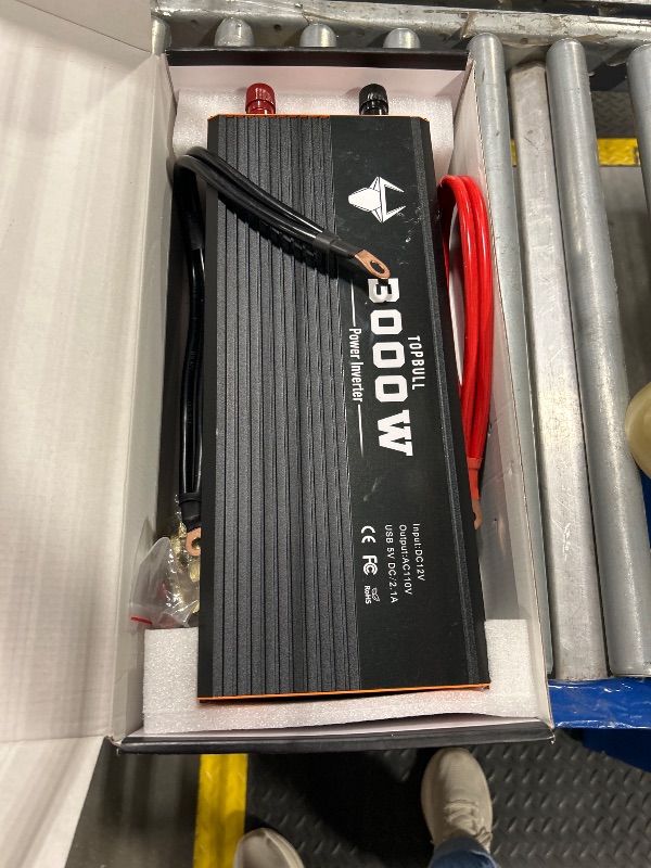 Photo 1 of 3000 Watt Power Inverter, Car/Home 12V DC to 110V AC Converter, with LED Display, Dual AC Outlets, USB Port, Dual Smart Fans, Cables Included, Suitable for Home, RV.