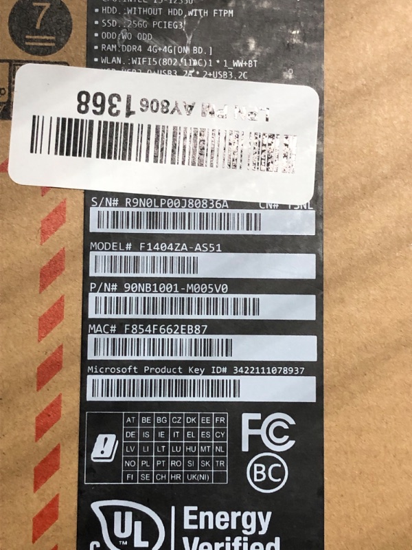 Photo 1 of **LOCKED**ASUS 2023 Vivobook 14 Laptop, 14” FHD (1920 x 1080) Display, Intel Core i5-1235U CPU, Intel Iris X? Graphics, 8GB RAM, 256GB SSD, Windows 11 Home, Quiet Blue, F1404ZA-AS51
