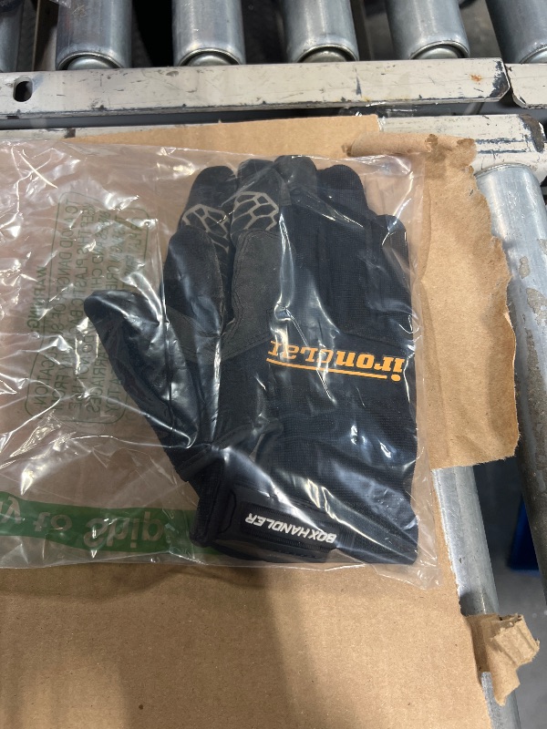 Photo 1 of Ironclad Box Handler Work Gloves BHG, Extreme Grip, Performance Fit, Durable, Machine Washable, (1 Pair), Medium - BHG-03-M , Black