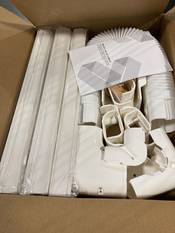 Photo 1 of BEWAVE 3" 10 Ft Mini Split Line Set Cover Kit, Decorative PVC Tubing Cover Kit for Mini Split Air Conditioners and Heat Pumps