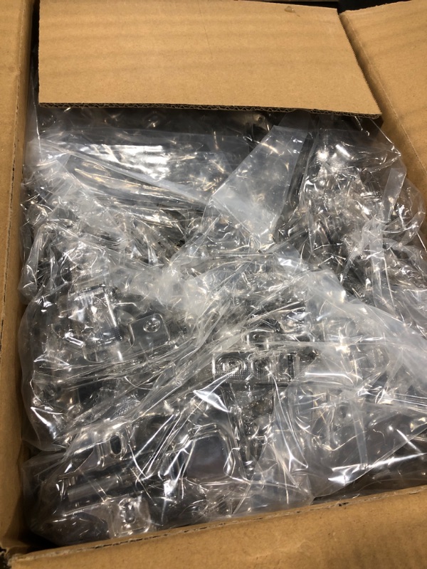Photo 1 of 100 Pack Soft Closing Cabinet Hinges for Kitchen 1/2 Inch Partial Overlay Kitchen Cabinet Door Hinges 105 Degree Concealed with Mounting Screws for Frameless Face Frame Door
