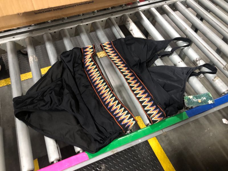 Photo 1 of ***SIZE XL*** Blooming Jelly Women High Waisted Bikini Sets Tummy Control Swimsuits Color Block Two Piece Bathing Suit Black