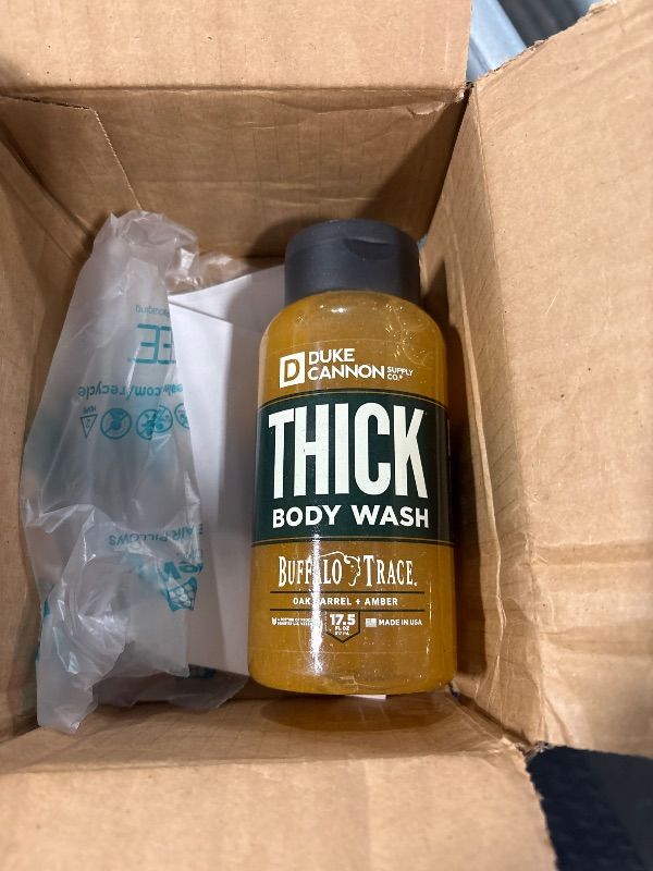 Photo 1 of **ONLY ONE**Duke Cannon Supply Co. THICK High-Viscosity Body Wash for Men - Buffalo Trace Bourbon, 17.5 Fl Oz - Oak Barrel, Woodsy, Amber Scent (6 Pack)