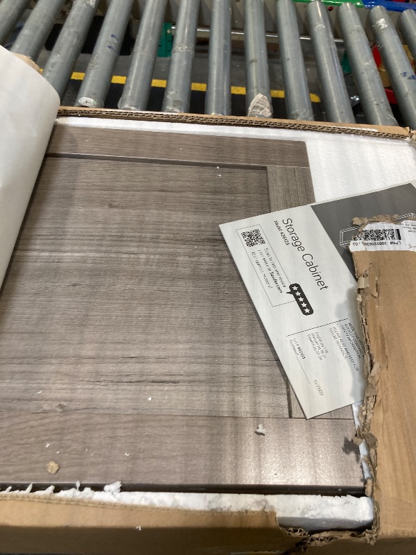 Photo 1 of Sauder Select Storage Cabinet, Pantry Cabinet Kitchen Storage with Adjustable Shelves, Bathroom Storage Cabinet, in Silver Sycamore