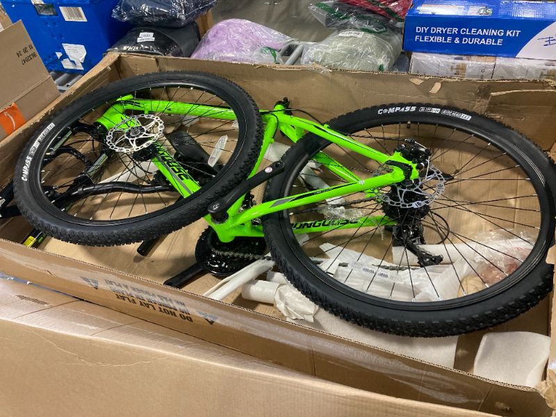 Photo 1 of ***sell for replacement parts only, missing few major parts*** Mongoose Switchback Trail Hardtail Mountain Bike for Adult Men Women, Front Suspension, 21-Speed, 27.5-Inch Wheels, Mechanical Disc Brakes, Large Frame, Neon Green