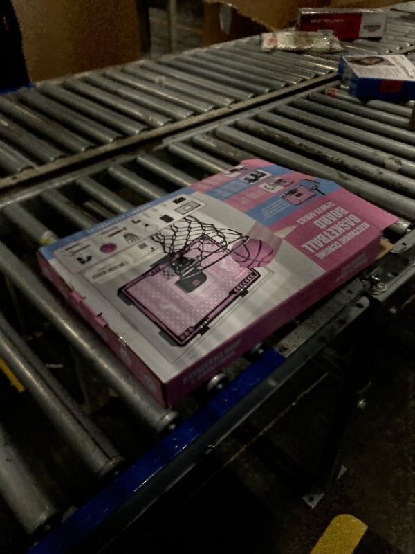 Photo 1 of Indoor Basketball Hoop with Electronic Scoreboard and LED Light, Pink Over The Door Basketball Toy, for Kids Aged 4, 5, 6, 7, 8+Years Old