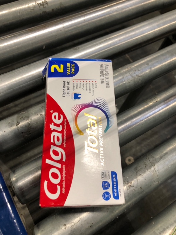 Photo 1 of Colgate Total Whitening Toothpaste, Mint Toothpaste, 5.1 oz Tube, 2 Pack