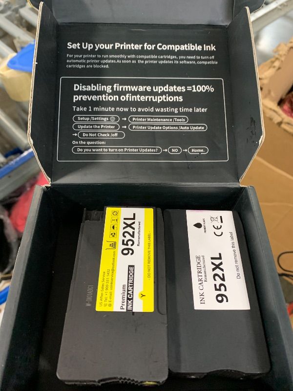 Photo 1 of Ink Cartridges Combo Pack: 4 Packs Latest Upgrade Compatible Replacement for HP 952 XL Ink Cartridge for HP Officejet Pro 7740 8720 8710 8210 8715 8740 8702 8730 8725 Printers