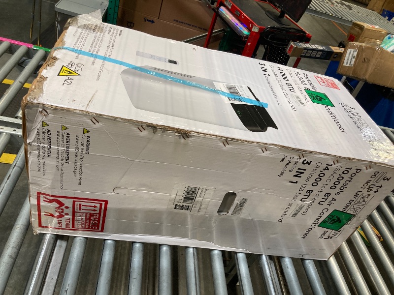 Photo 1 of 14,000 BTU Portable Air Conditioner Cools Up to 700 Sq.Ft, 3-IN-1 Energy Efficient Portable AC Unit with Remote Control & Installation Kits for Large Room, Campervan, Office, Temporary Space