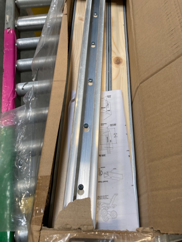 Photo 1 of DIYHD 48X96in Pocket Door Frame for 2x4 Stud Wall - Sliding Hidden Door Kit for 40"-48" Wide Indoor,Fit 1-3/8" to 1-3/4" Thick,330lbs Capacity,Heavy Duty Steel Track with Smooth Glide