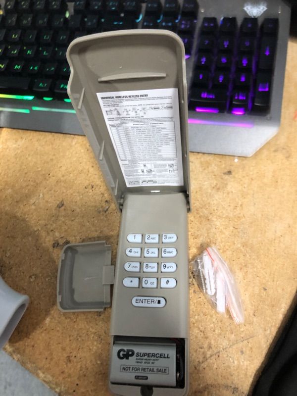 Photo 1 of Universal Garage Door Opener Keypad for Liftmaster Chamberlain Craftsman Linear Genie Multicode Stanley Wayne Dalton Openers Learn Button & Dip Switch, Wireless Keyless Entry Outside Garage Remote