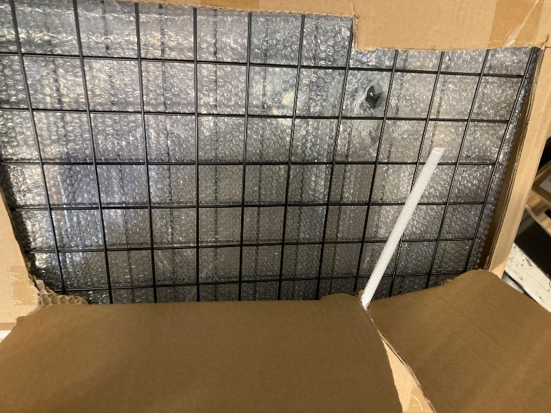 Photo 1 of 1-Pack Grid Wall Panels, 2' X 5.5' Ft Gridwall Panel Display Stand, Heavy Movable Floorstanding Detachable Gird Wall Panels,Suitable for Art Fairs(with Extra 10 Hooks