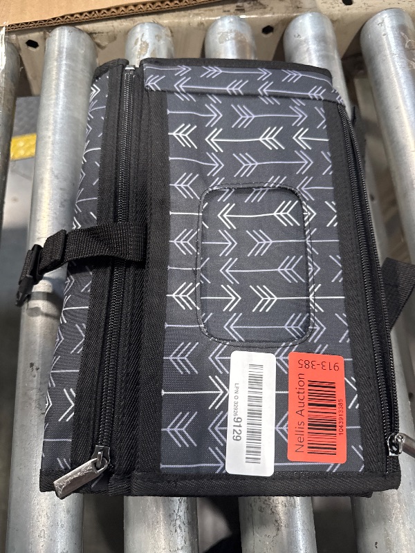 Photo 1 of Kopi Baby Portable Diaper Changing Pad - Baby Diaper Changer Travel Bag with Wipes Pocket, Smart Design Portable Changing Mat, Infant Travel Station Kit, Gift for Newborn - Black Arrows, Classic