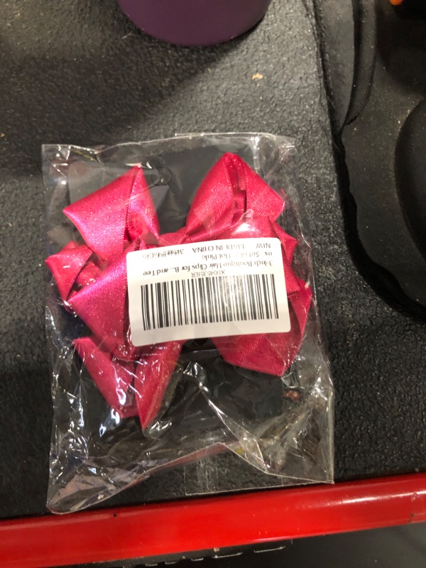 Photo 1 of 3-Inch Boutique Hair Clips for Baby Girls, Toddlers, and Teens - Set of 2 (Hot Pink)