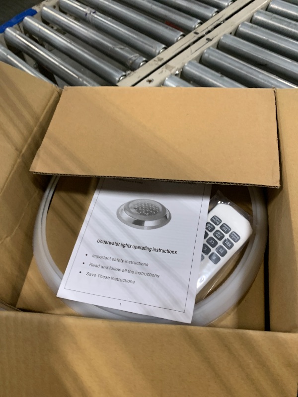 Photo 1 of 10 Inch LED Multicolor Inground Pool Light – Stainless Steel Housing, 50ft Cord, RGB Controller for Wet Niche