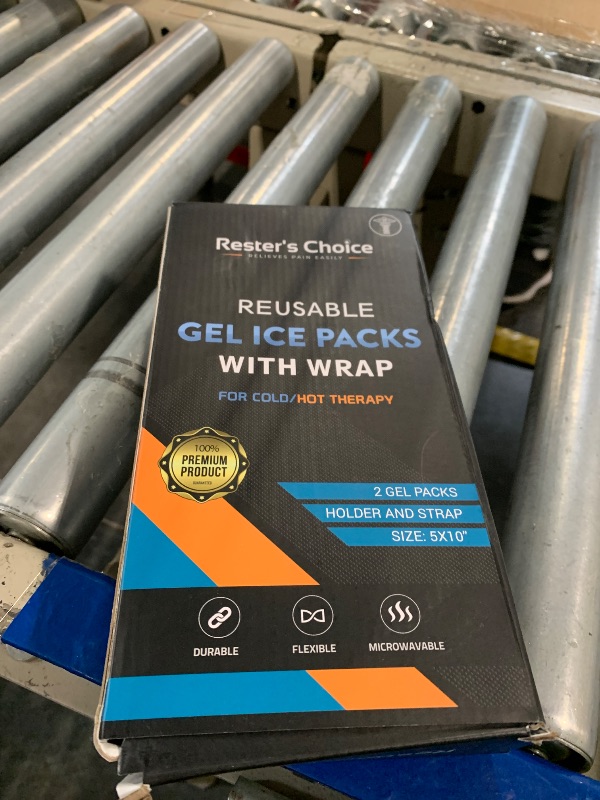 Photo 1 of 2 Soft Gel Ice Packs for Injuries Reusable with Extra Comfy Adjustable Cold Pack Wrap, Flexible Hot and Cold Compress
