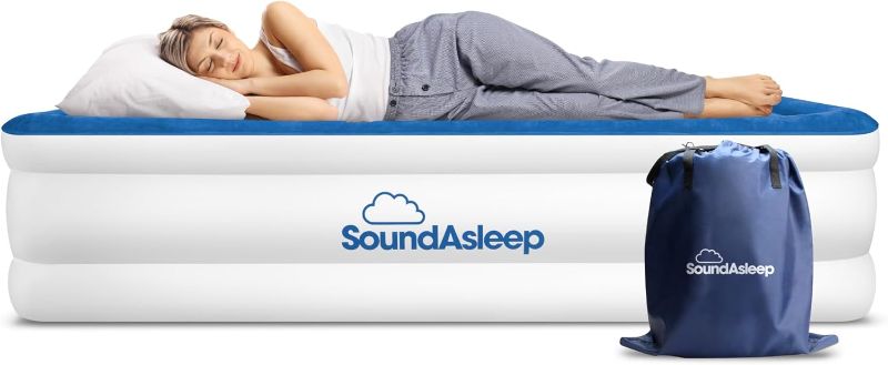 Photo 1 of ***dirty, need clean*** SoundAsleep Dream Series Luxury Air Mattress with ComfortCoil Technology & Built-in High Capacity Pump for Home & Camping- Double Height, Adjustable, Inflatable Blow Up, Portable - Twin XL Size
