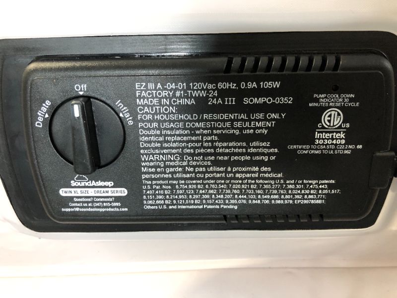 Photo 1 of ***dirty, need clean*** SoundAsleep Dream Series Luxury Air Mattress with ComfortCoil Technology & Built-in High Capacity Pump for Home & Camping- Double Height, Adjustable, Inflatable Blow Up, Portable - Twin XL Size
