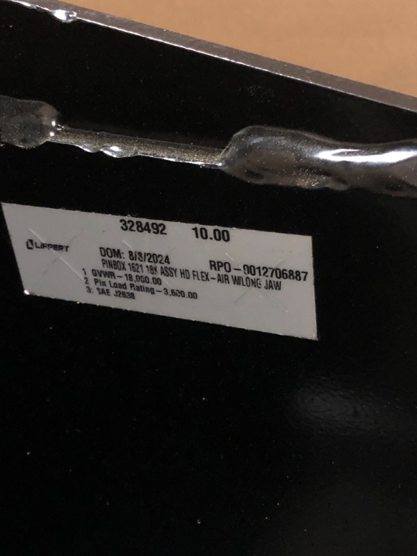 Photo 1 of Trailair CURT L05 Air Ride 18K Fifth Wheel Pin Box – Internal Airbag with Built-in Strut Reduces Chucking, Jarring, Bounching; 18,000 lb. Rating.; Black Powder Coat Finish – Lippert Components 328492