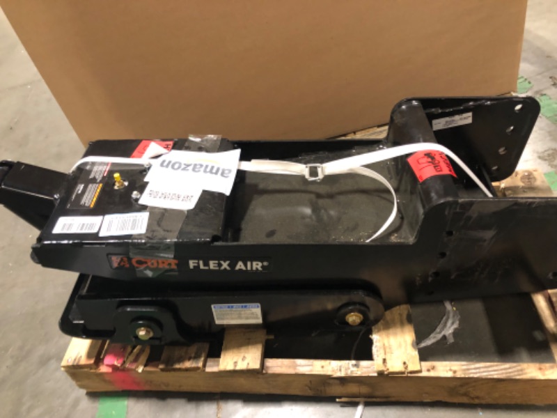 Photo 1 of Trailair CURT L05 Air Ride 18K Fifth Wheel Pin Box – Internal Airbag with Built-in Strut Reduces Chucking, Jarring, Bounching; 18,000 lb. Rating.; Black Powder Coat Finish – Lippert Components 328492