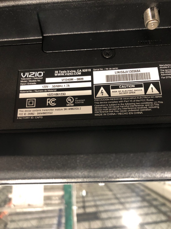Photo 1 of ** No Functional** Only Parts VIZIO 40-inch Full HD 1080p Smart TV with DTS Virtual: X, Alexa Compatibility, Google Cast Built-in, Bluetooth Headphone Capable, (VFD40M-08 New)