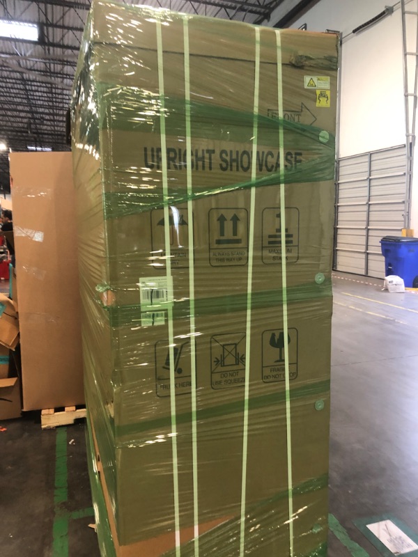 Photo 1 of ** New** REECEVT 58 Cu.ft. Commercial Beverage Refrigerators Glass Door Refrigerator Upright Display Cooler with Soft LED Light and Adjustable Shelves for Restaurant Grocery Stores Home