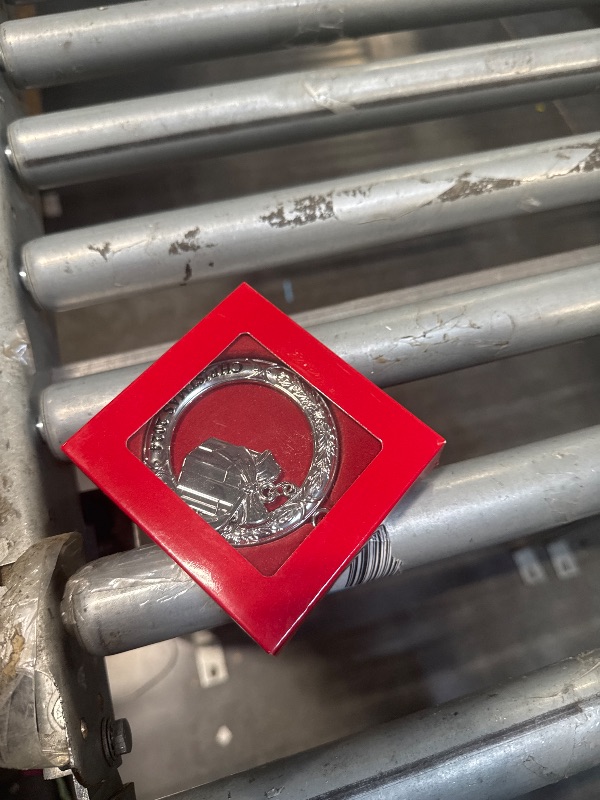 Photo 1 of Klikel Christmas Ornament 2024 - Shiny Silver Christmas Ornament 2024 Wreath with Gift Box - Dated 2024 Christmas Ornament - 2024 Ornament for Christmas Tree - Gift Box Ornament for Holidays 2024