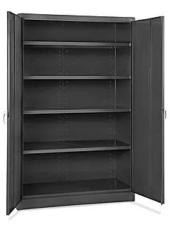 Photo 1 of Jumbo Heavy Duty Storage Cabinet - 48 x 18 x 78", Assembled, Black *** NO KEYS ***