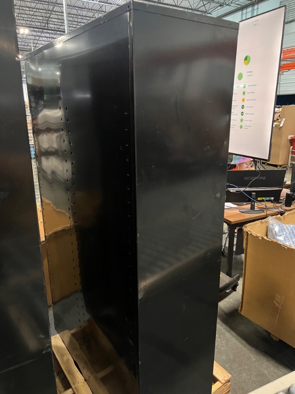 Photo 1 of Jumbo Heavy Duty Storage Cabinet - 48 x 18 x 78", Assembled, Black *** NO KEYS ***