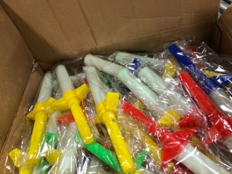 Photo 1 of 100 Pcs 18.5 inch Foam Glow Swords Bulk, 4 Color LED Light Foam Sticks, Glow In The Dark Party Supplies, 3 Modes Colorful Flashing for Birthday Wedding Easter Halloween Christmas
Visit the Party Spot! Store