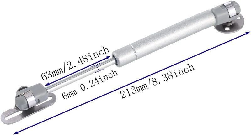 Photo 1 of 
200N/45 lb 8 inch Long Gas Support Cabinet Hinge Safety Lift Support, Gas Shock, Soft Open and Lower Cover Support and BufferTelescopic Cabinet Door Rubber...