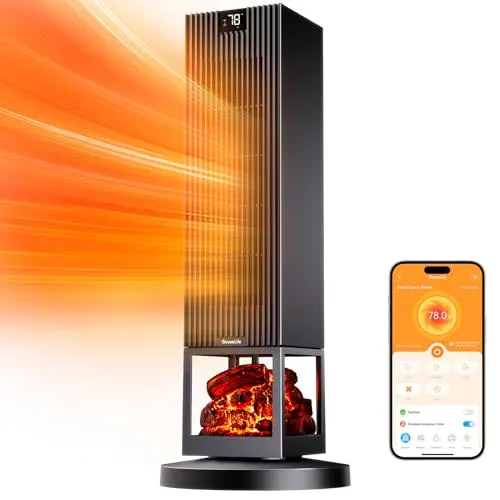 Photo 1 of 
GoveeLife Smart Space Heater Max for Indoor Use, 80Oscillation, Night Light, 1500W Fast Heating