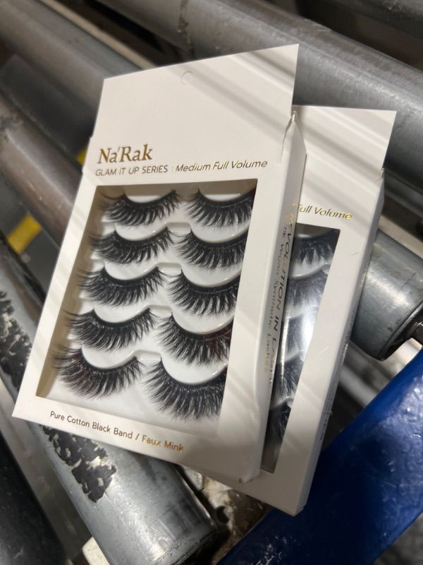Photo 1 of 2 Na'Rak False Eyelashes - Glam It Up Series: MEDIUM FULL VOLUME Design. 5 Pairs of Faux Mink Lashes - Reusable and Comfortable Style Designed for Everyday Wear that Enhances Your Natural Lashes