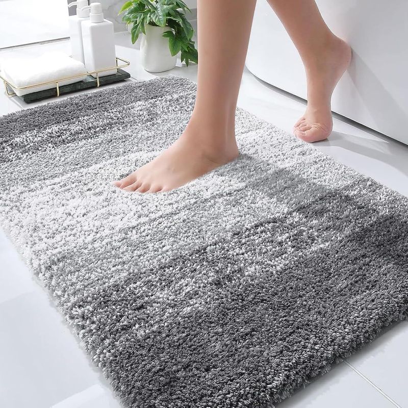 Photo 1 of  Bathroom Rugs Mat 12x12, Extra Soft Absorbent Microfiber Bath Rugs, Rubber Backing, Quick Dry, Machine Washable Bath Mats for Bathroom Floor, Tub,...