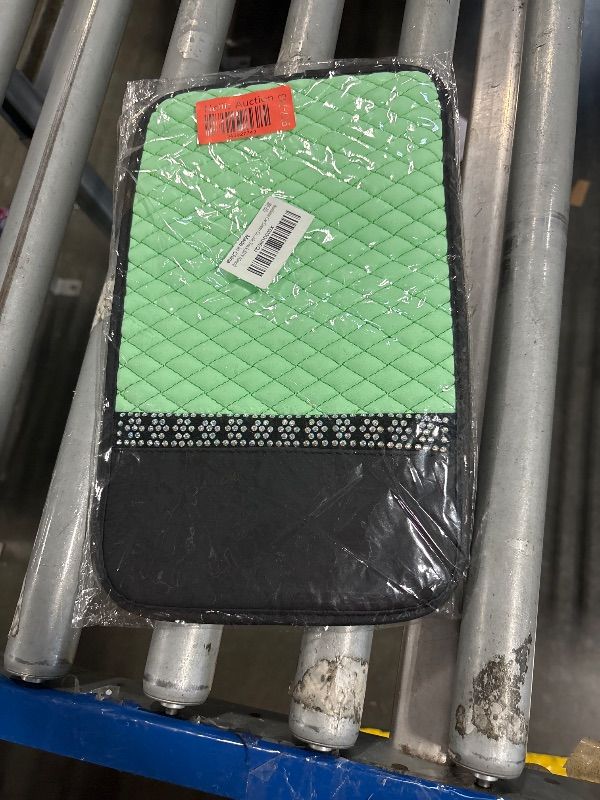 Photo 1 of 8sanlione Car Center Console Cover, PU Leather Armrest Seat Box Protector Pad, Car Middle Console Armrest Cushion, Universal Auto Interior Decor Accessories for Most Vehicle, Truck, SUV (Green)