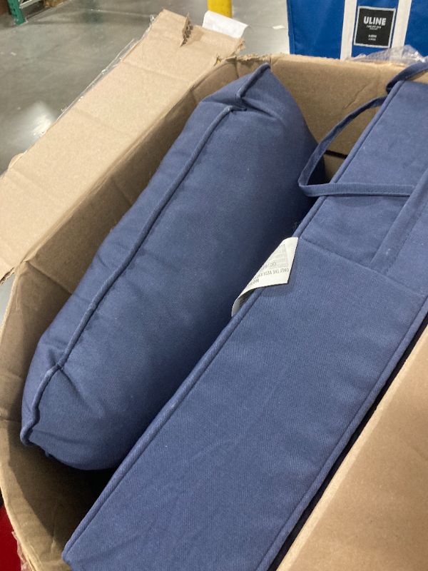 Photo 1 of Arden Outdoor Deep Seat Cushion Set, 24 in x 24 in, Weather-Proof, Rain-Proof, Fade Resistant Patio Cushion, Deep Seat Bottom and Back Cushion for Chair, Sofa, and Couch 24 x 24, Sapphire Blue Leala