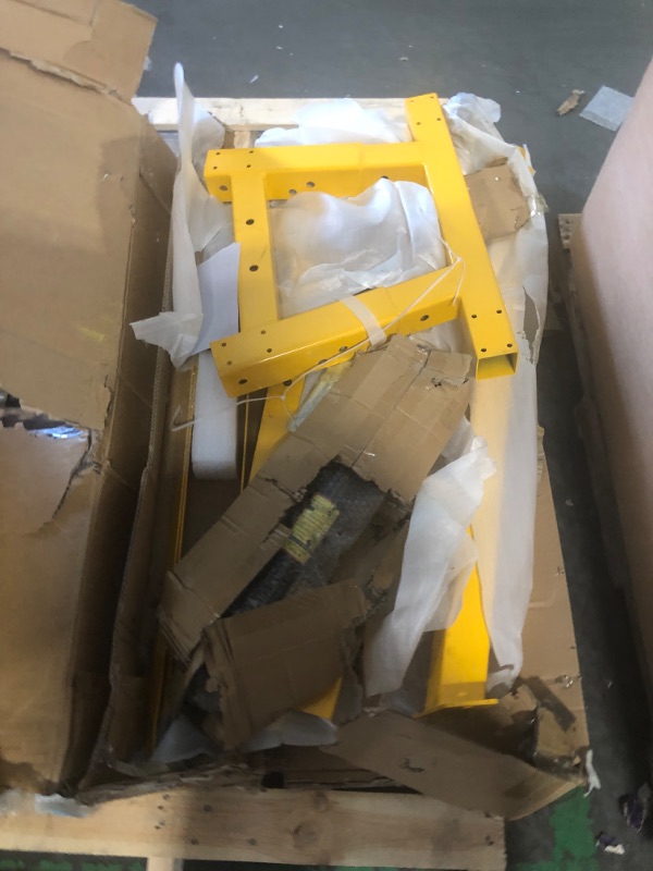 Photo 1 of 2 Ton Engine Hoist, Folding Cherry Picker Engine Hoist with Lever and 6 Casters, Heavy Duty Hydraulic Shop Crane, Engine Crane Lifter for Garage Workshop, Yellow