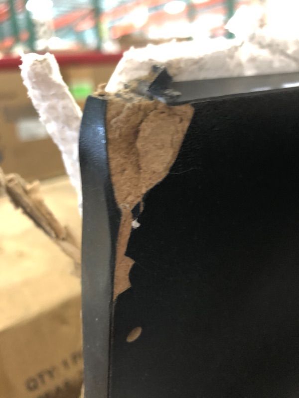 Photo 1 of Corbyles 2-Tier Washer Dryer Countertop with 2.75"H Edge Rails, 54" W x 27.55" D Laundry Countertop for Folding Clothes, Washer and Dryer Topper with Non-Slip Pad (Black)