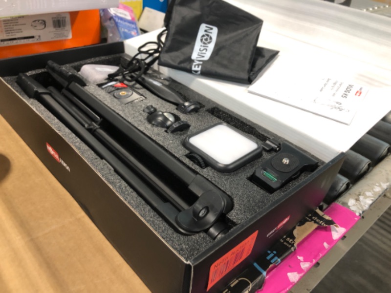 Photo 1 of USKEYVISION Upgraded Vlogging Kit w/Wireless Lavalier Microphone,YouTube Kit for iPhone and Smartphone w/59” Retractable Tripod,Automatic Switch Phone Clamp,Content Creator Gear for TikTok(Vlog K5)