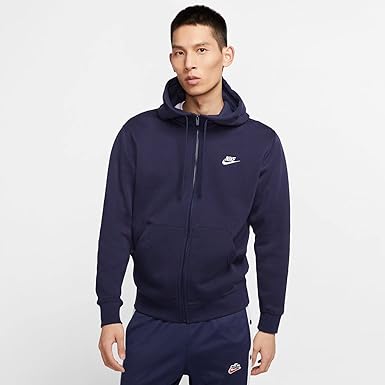 Photo 1 of Nike Men's NSW Club Full Zip Hoodie Size M Color Blue