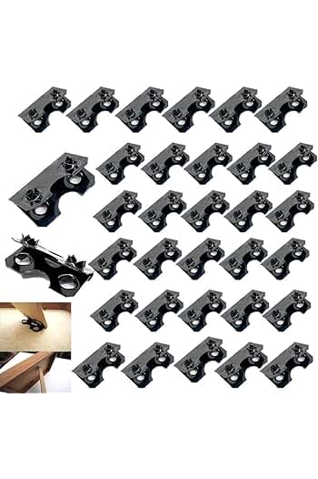 Photo 1 of 10 Pack Easel Hinge Replacement Picture Frame Back Stand Mounting Bracket Butterfly Hinges for Display Photo Frame Folding Feet Support Cardboard Connector Mount Screw-Free
