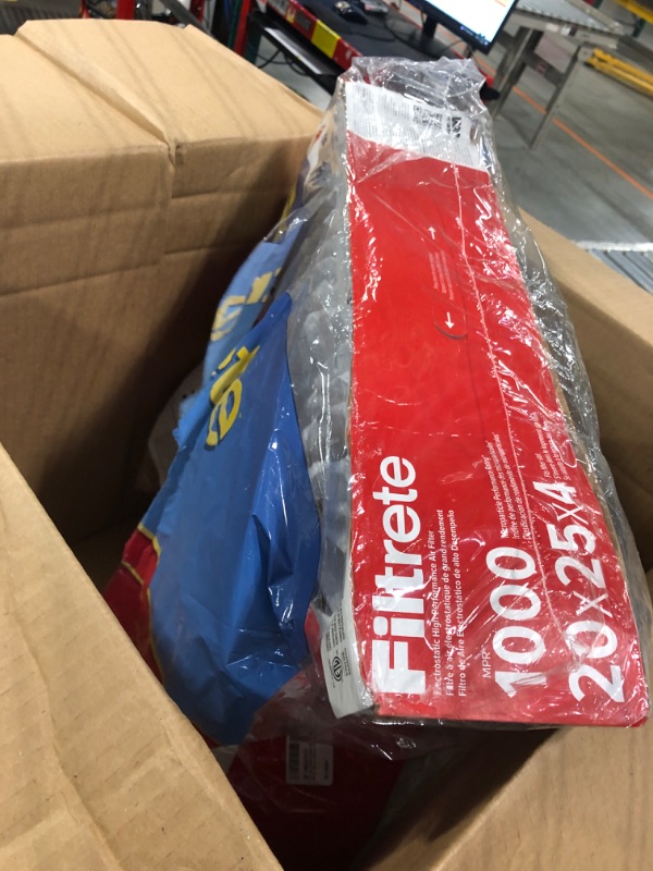 Photo 1 of ***MISSING PARTS // NO RETURN*** 
Filtrete 20x25x4 AC Furnace Air Filter, MPR 1000, MERV 11, Fits Honeywell & AprilAire Space-Gard, Allergen Defense, Electrostatic Air Cleaning Filter, 4-Pack (actual size 19.88 x 24.63 x 4.31)