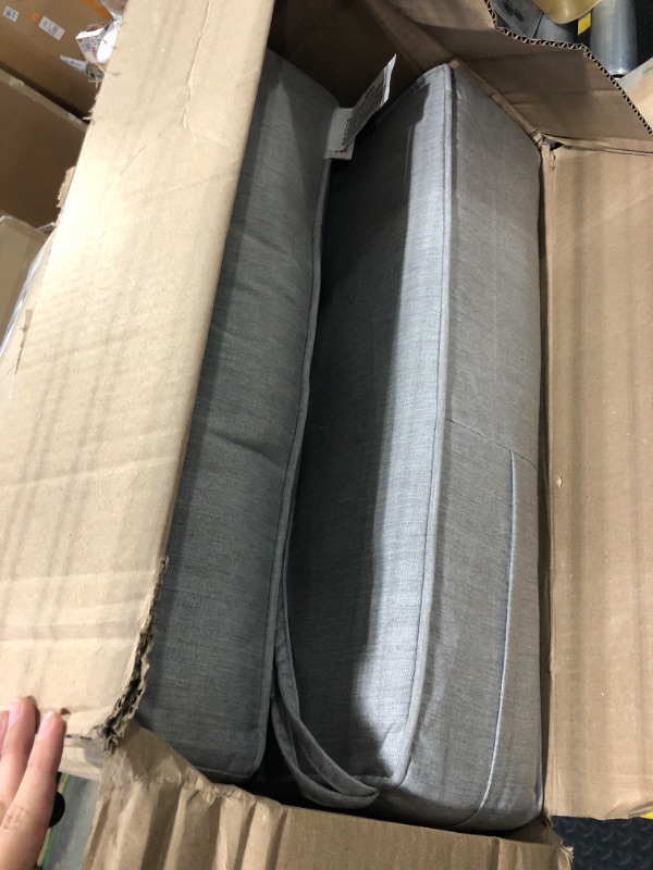 Photo 1 of ***SIMILAR PRODUCT***
 Outdoor Deep Seat Cushion Set, 24 in x 24 in, Weather-Proof, Rain-Proof, Fade Resistant Patio Cushion, Deep Seat Bottom and Back Cushion for Chair, Sofa, and Couch 24 x 24, Stone Grey Leala