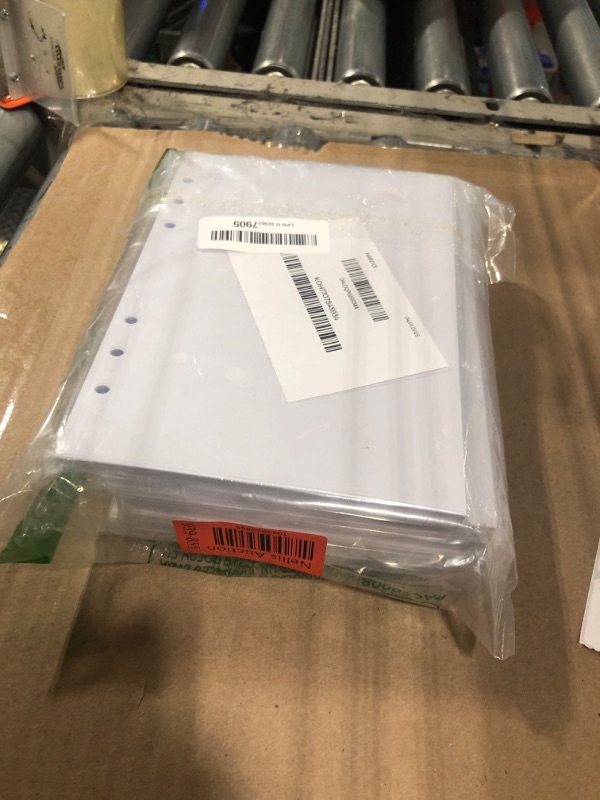 Photo 1 of (5-Pack) A5 Blank Paper, Refills for Filofax Planner, Organizer, Binders, 6 Hole Punched, Total 500 Sheets/1000 Pages, 100gsm, White, 5.8 x 8.2 Inch, 6 Hole Filler Paper