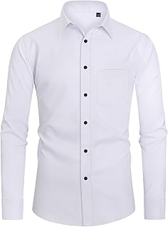 Photo 1 of  Dress Shirts Long Sleeve Dress Shirts foSlim Fit Button Down Shirts Big and Tall Button Up Shirts