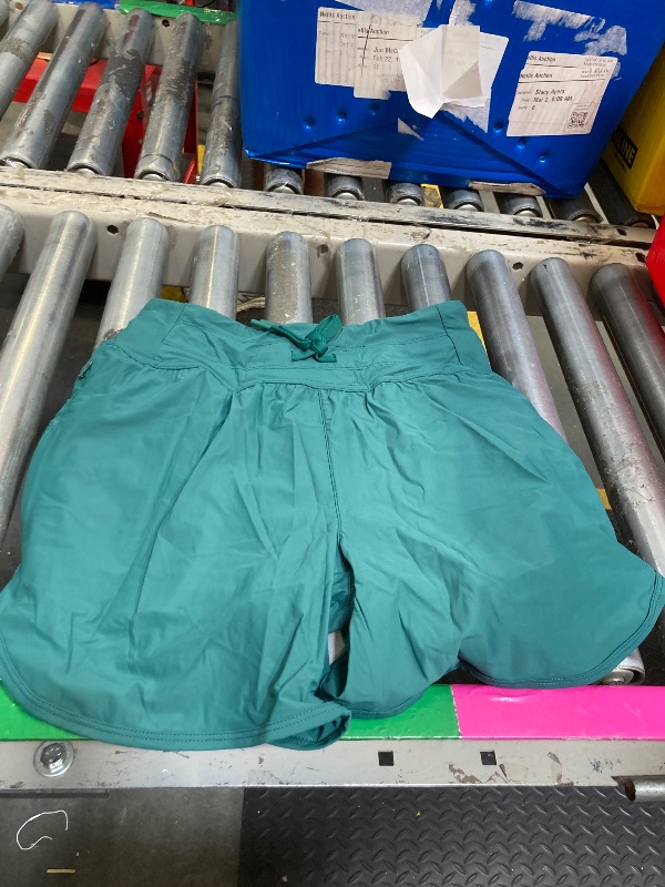 Photo 1 of **TAG STILL ATTACHED**
ISEEGZ Women's 5" High Waisted Tummy Control Swim Board Shorts Quick Dry Swimming Shorts for Women with Liner Pockets Emerald SMALL