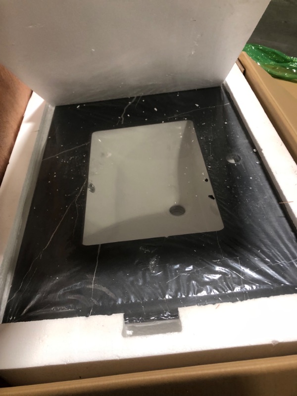 Photo 1 of **2 MINOR CHIPS TO COUNTERTOP**
LOCALAND 30" x 22" Vanity Top with Sink in Lauren Black Gold,Sintered Stone Vanity Sink Top with Ceramic Undermount Sink & Backsplash,30 inch Vanity Countertop with 8 Inch Faucet Hole